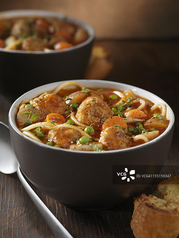 意大利肉丸汤图片素材