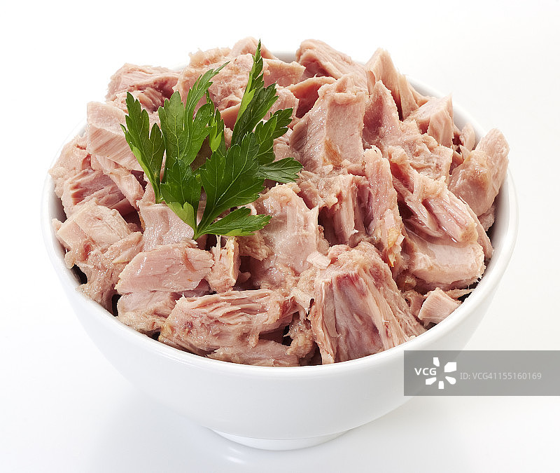 罐装金枪鱼块图片素材