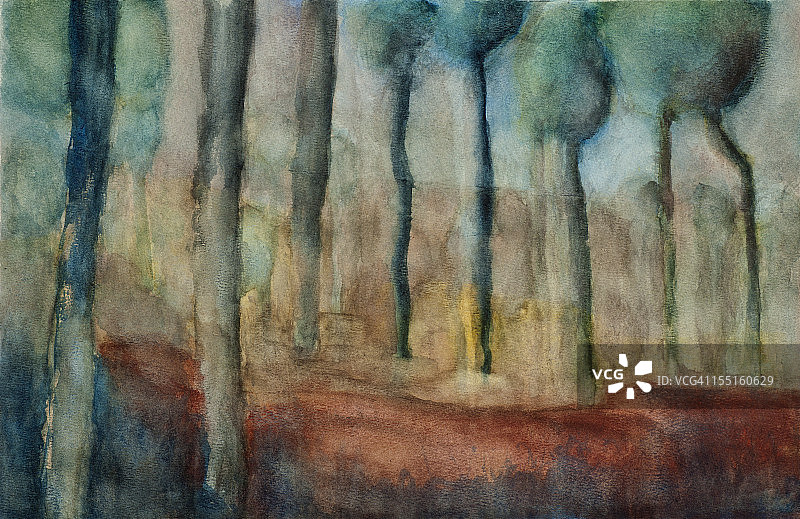 树木绘画图片素材