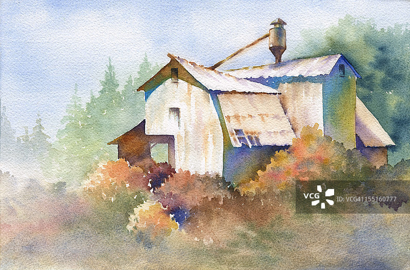 老旧石磨坊图片素材