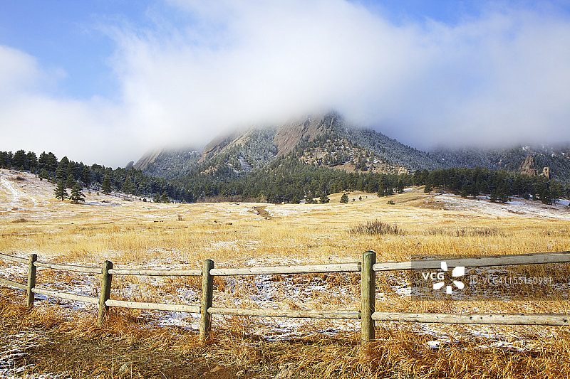科罗拉多州博尔德市平板岩上的风暴图片素材