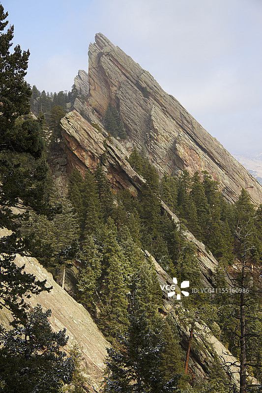 科罗拉多州博尔德市熨斗山上的雨后初霁图片素材