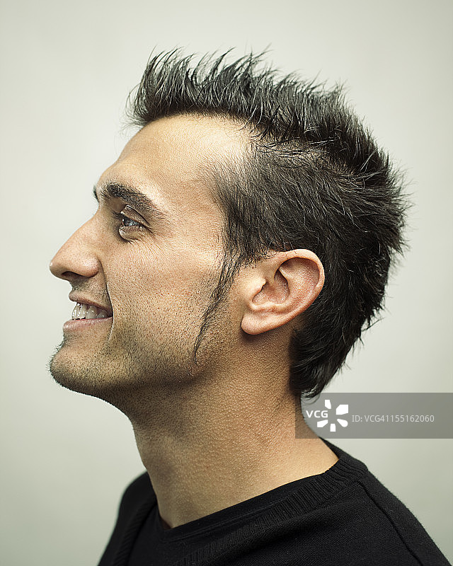 男士真实侧脸照图片素材