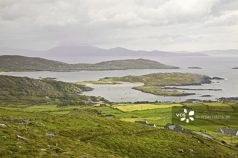 爱尔兰凯里郡德里纳恩附近的修道院岛图片素材