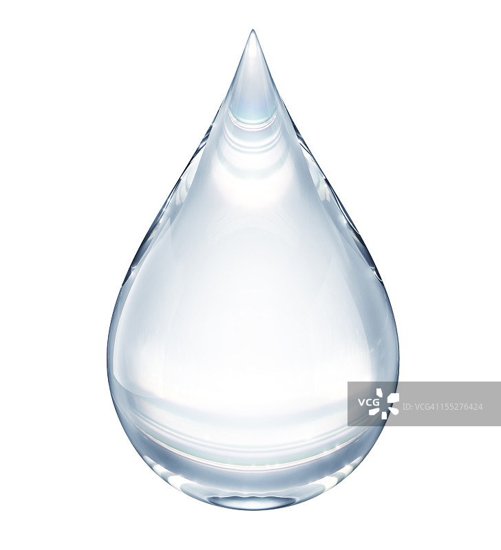 白色背景上的水滴图片素材