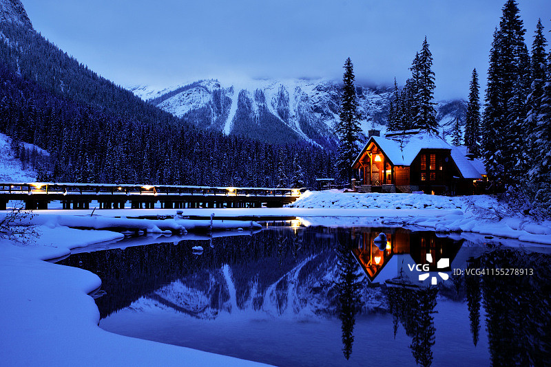 翡翠湖度假村入口图片素材