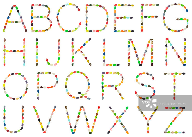 软糖豆字母图片素材