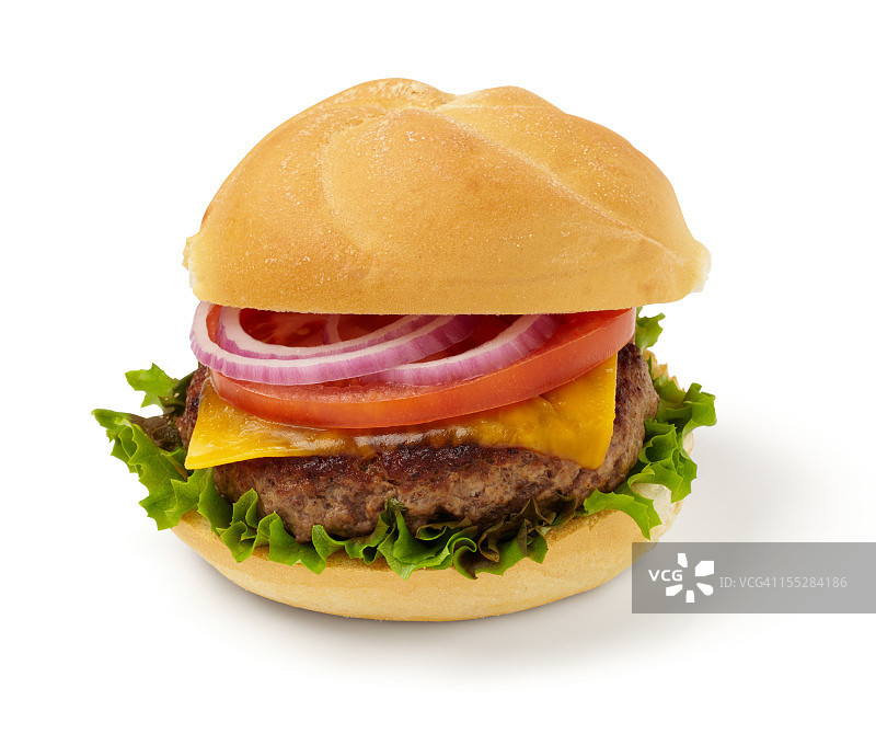 配料丰富的汉堡图片素材