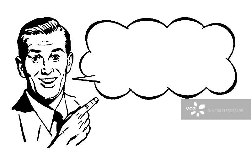 带有对话气泡的男人图片素材