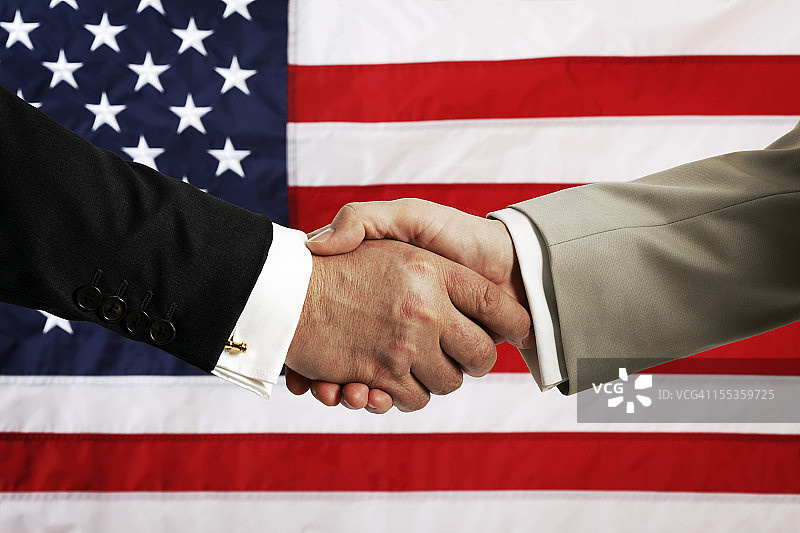 美国选举：总统握手图片素材