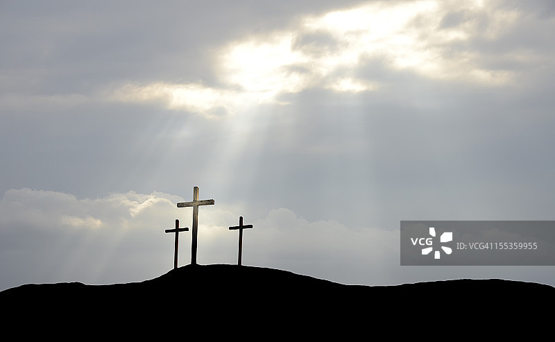 复活节早晨的苦像图片素材