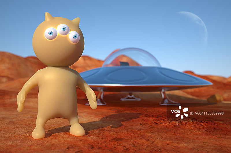 火星上的外星人图片素材