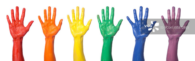 彩虹手图片素材