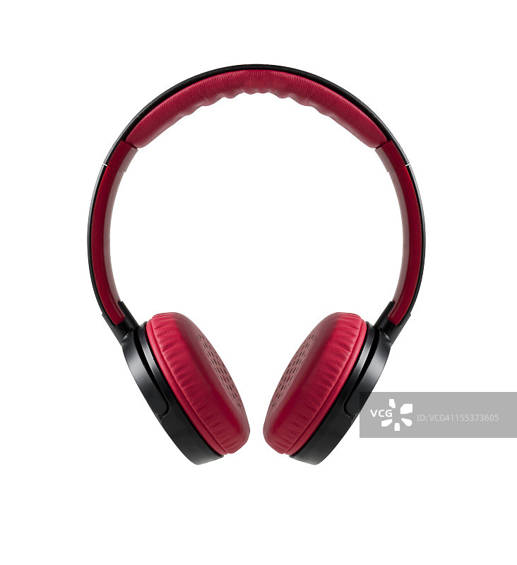 带剪切路径的红色耳机图片素材