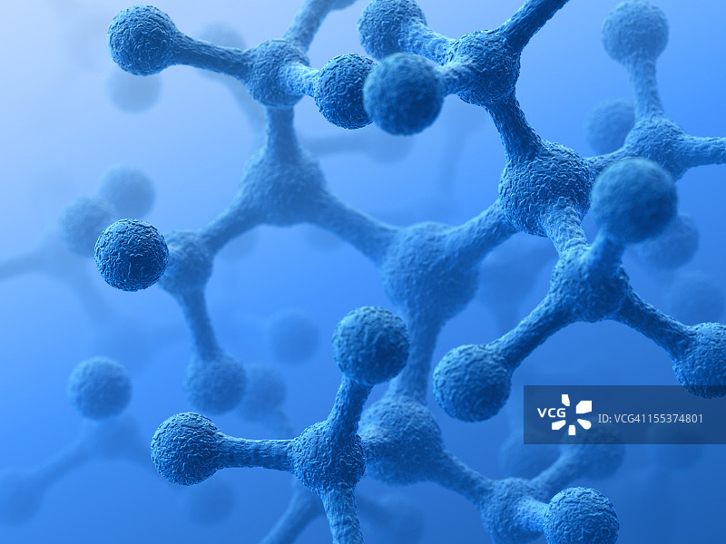 分子结构的蓝色图形图片素材