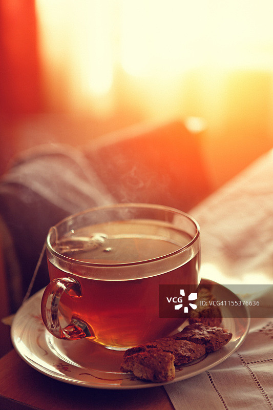 搭配饼干的下午茶图片素材