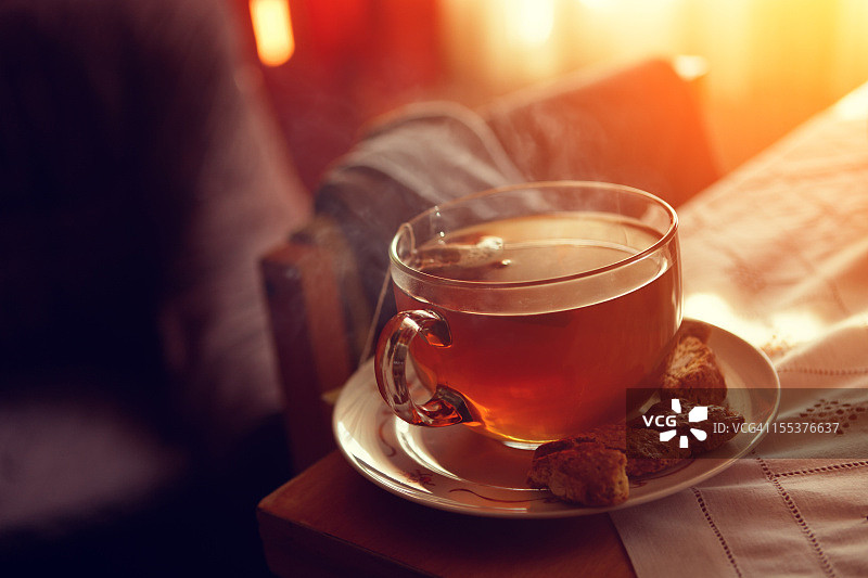 搭配饼干的下午茶图片素材