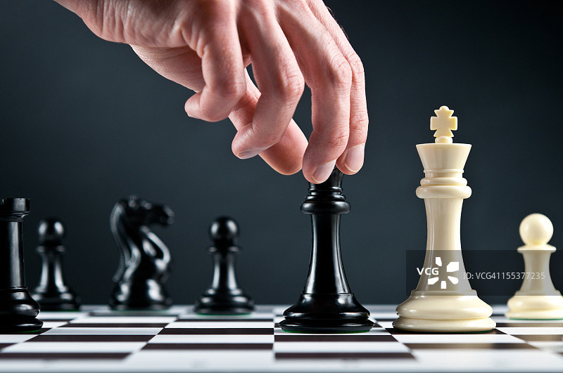 国际象棋王被将死图片素材