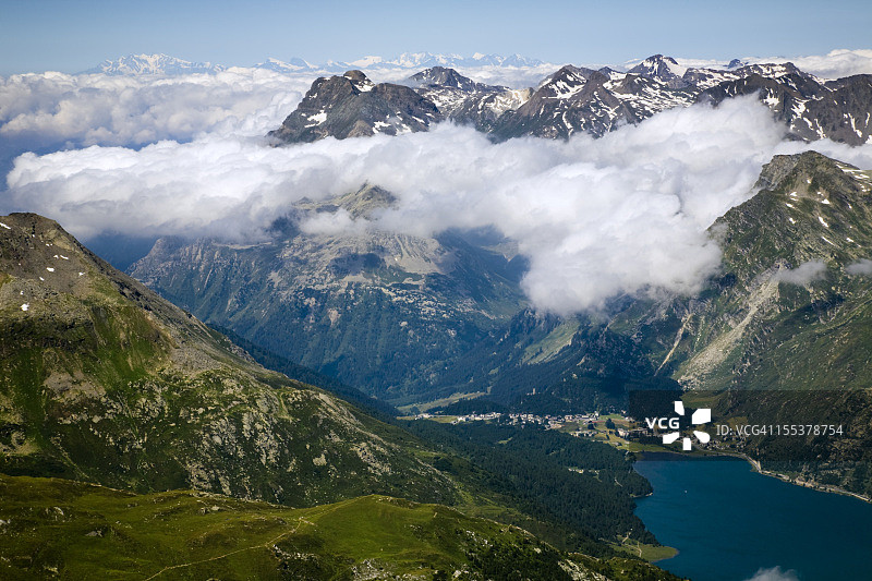 阿尔卑斯山全景图片素材