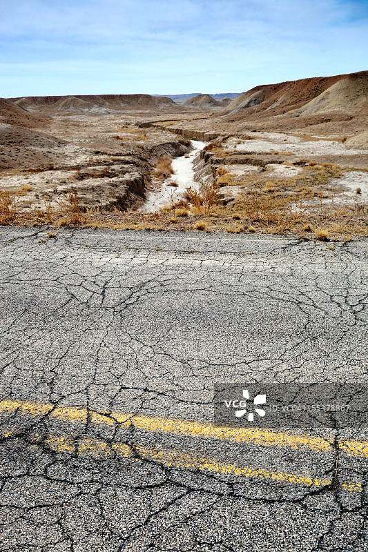沙漠景观公路图片素材