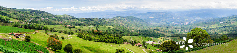 乡村景色全景图片素材