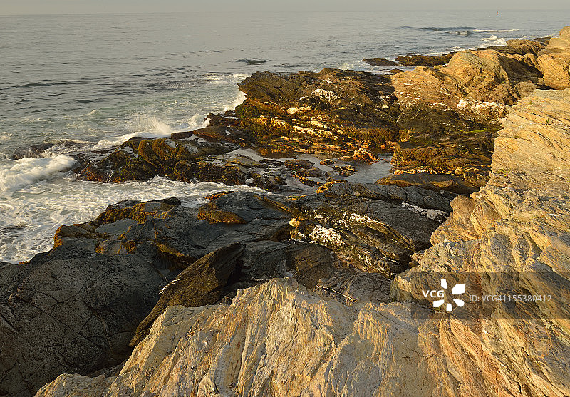海狸尾州立公园的岩石海岸图片素材