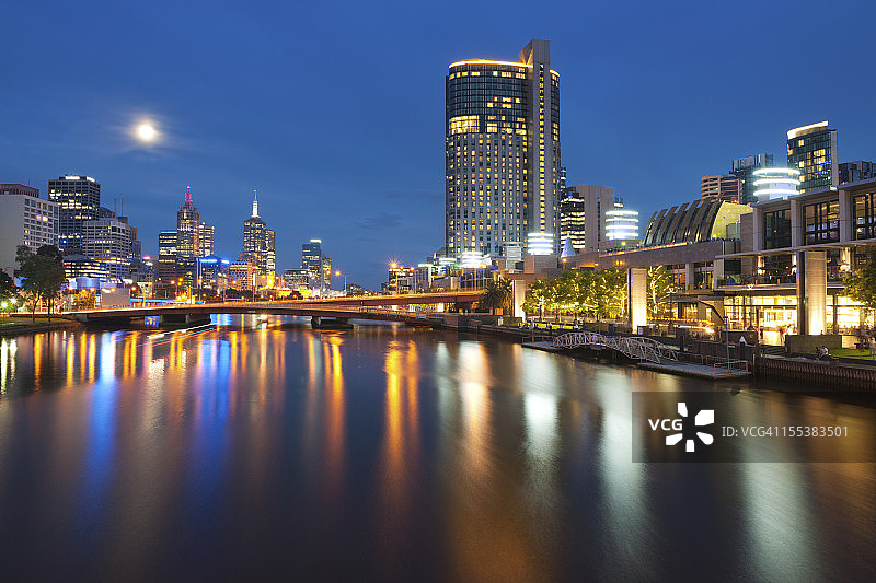 墨尔本满月天际线（XXXL）图片素材