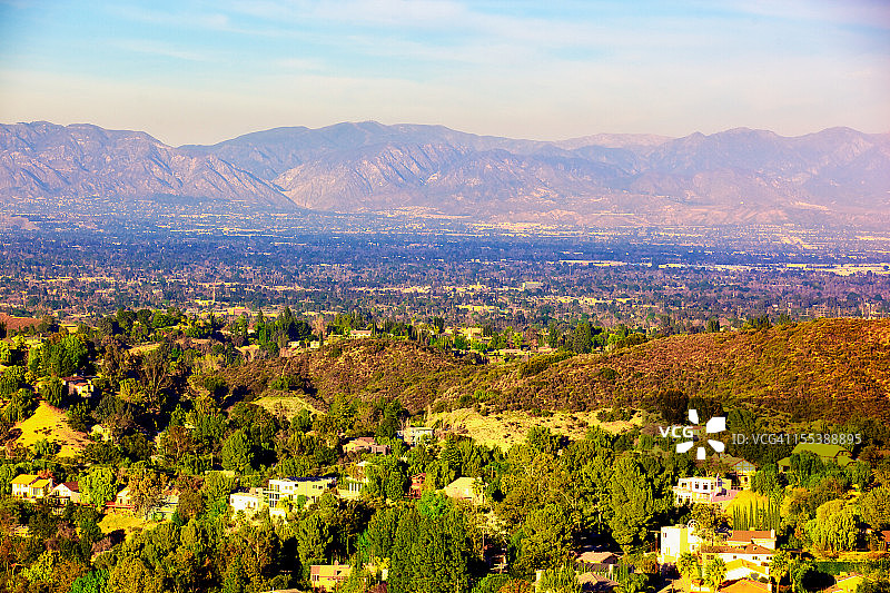 美国加州洛杉矶圣费尔南多谷全景图片素材