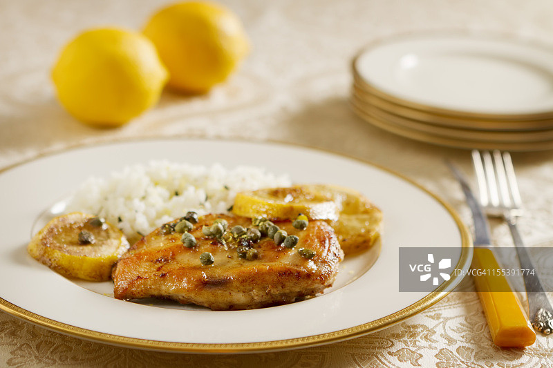 意式柠檬鸡图片素材