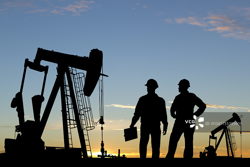 石油工人剪影图片素材