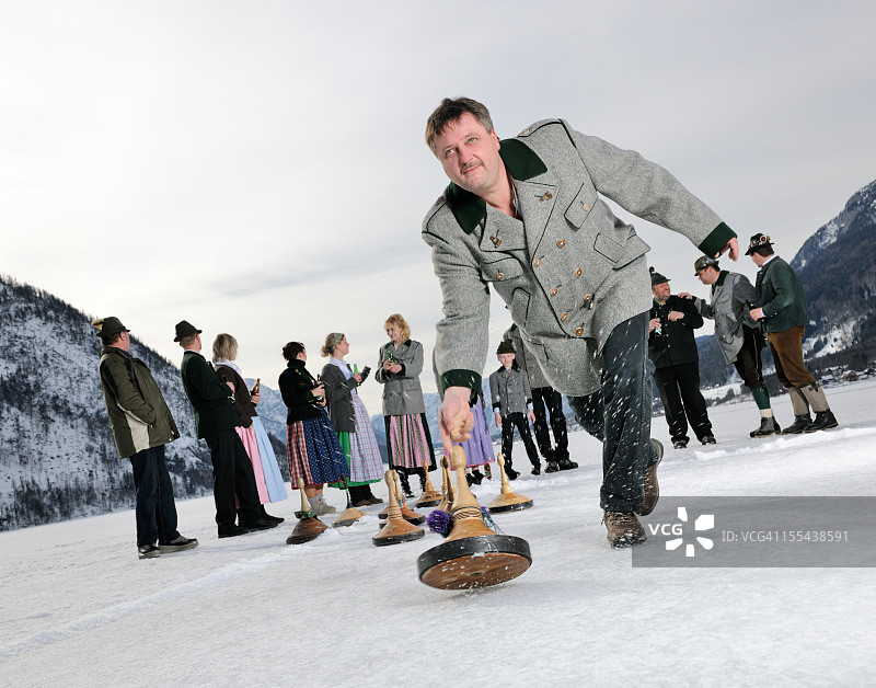 格伦德尔湖冰壶运动图片素材