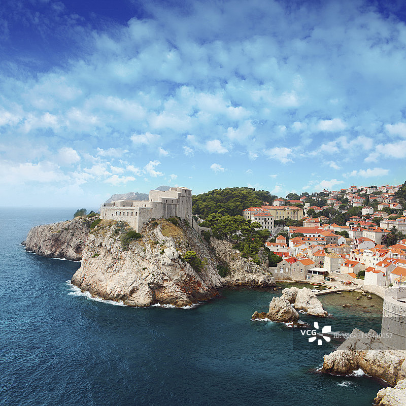 亚得里亚海城镇，杜布罗夫尼克，克罗地亚，欧洲图片素材