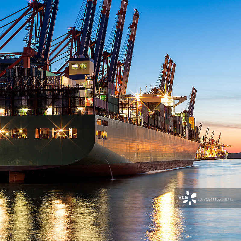 汉堡港 cargo 码头图片素材