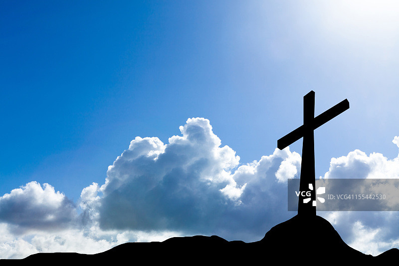 十字剪影图片素材