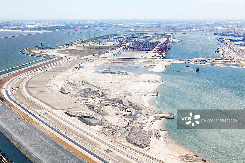 鹿特丹二期马斯莱克特空拍入口图片素材