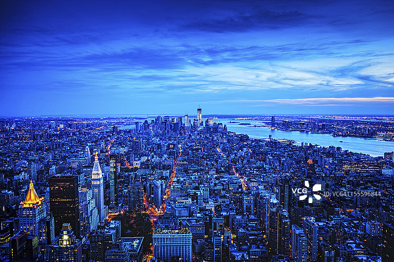 美国曼哈顿纽约市天际线图片素材