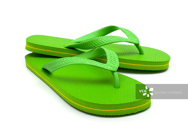 绿色人字拖图片素材