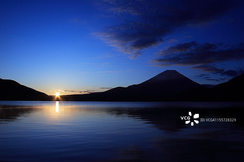 清晨的富士山图片素材