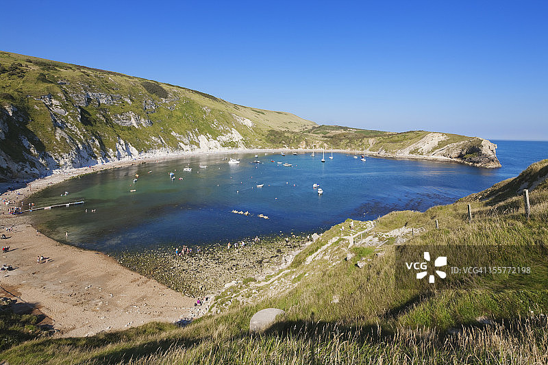 英国多塞特郡的勒沃斯湾图片素材