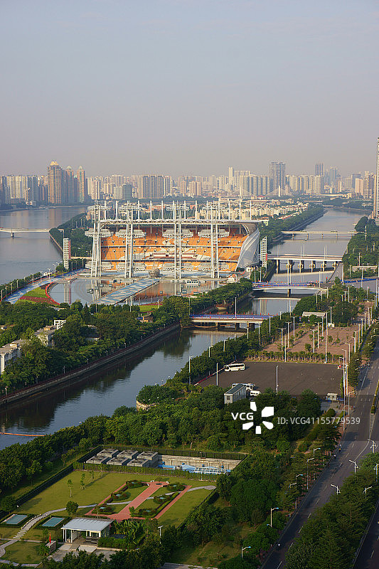 广州海心沙亚运公园天际线图片素材