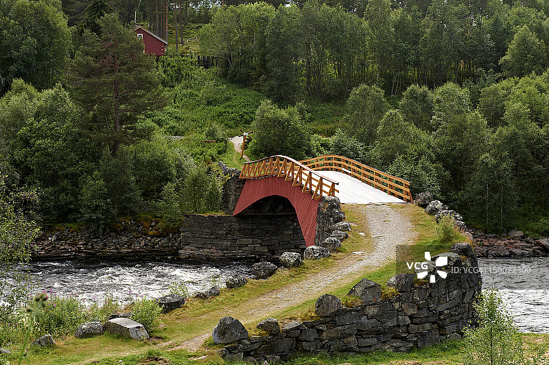 挪威勒罗斯古老的矿村图片素材