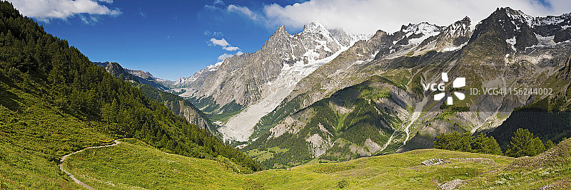 意大利高山草甸夏季山路图片素材