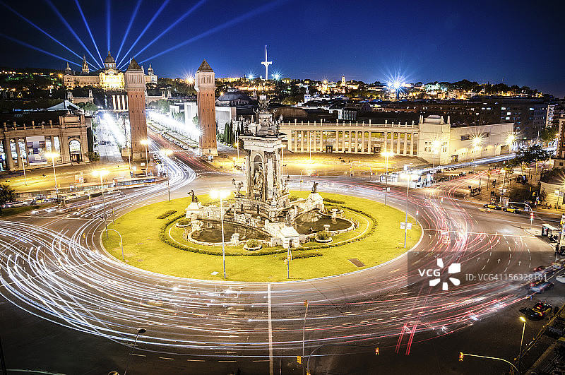 西班牙广场蒙特惠奇山巴塞罗那图片素材