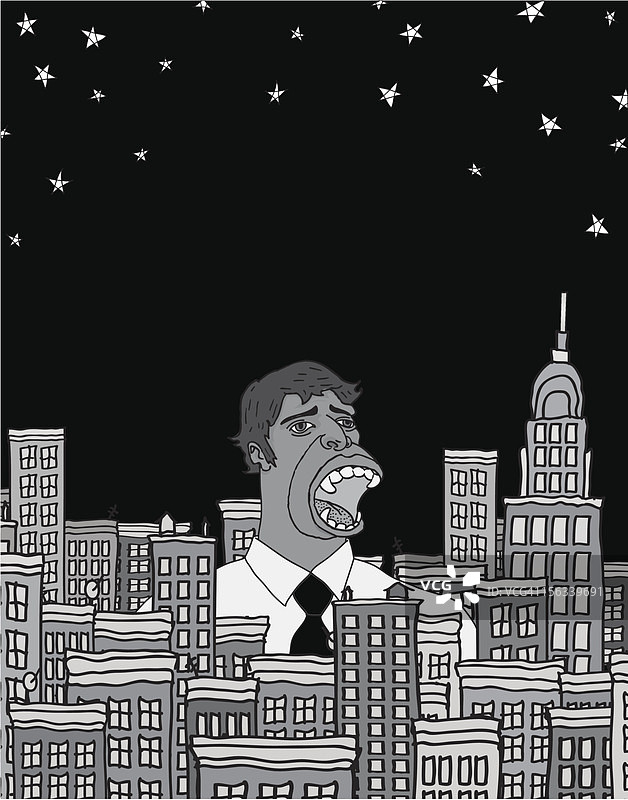 城市中的巨型商业大猩猩图片素材