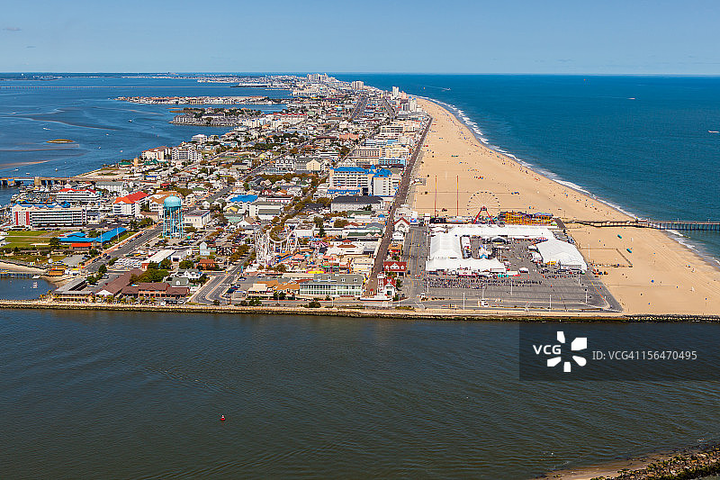 鸟瞰马里兰州海洋城市图片素材