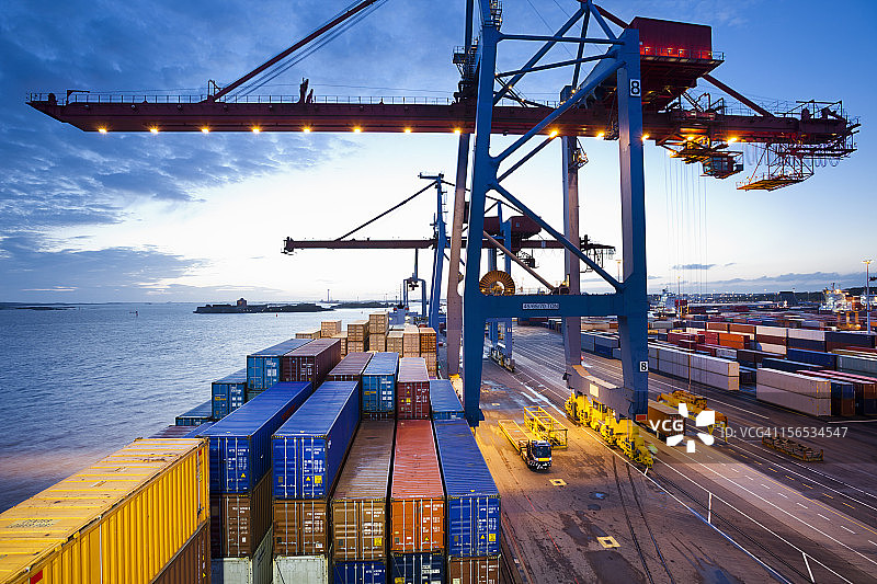 集装箱码头图片素材