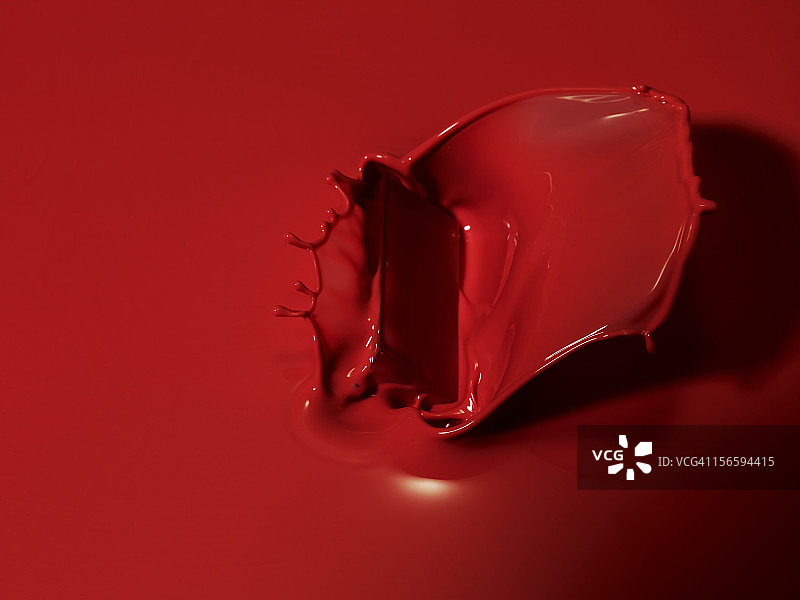 红色液体飞溅图片素材