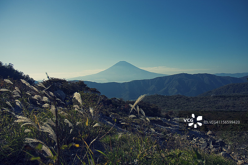 从大涌谷眺望富士山图片素材