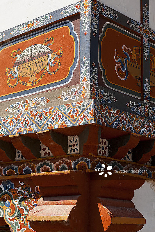 传统不丹房屋装饰图片素材