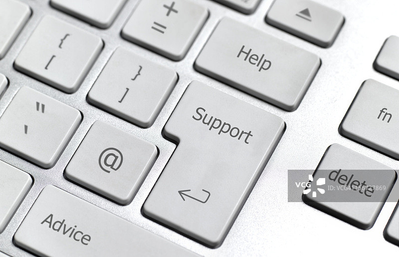 线上帮助/支持电脑键盘图片素材